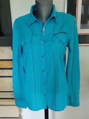 Harley-Davidson Top XL Blue Vintage